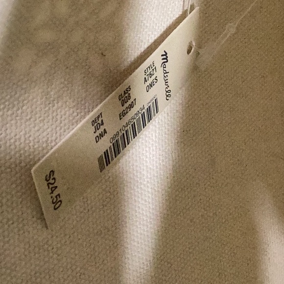 Madewell Coated Canvas Pouch Clutch Floral Zip Top Tassel - Picture 8 of 8